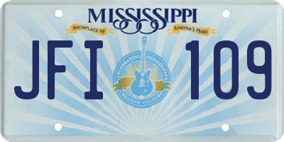MS license plate JFI109