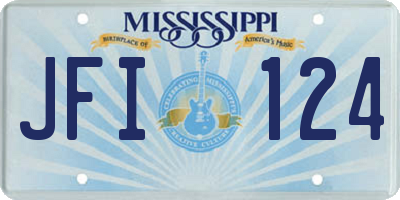 MS license plate JFI124