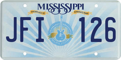 MS license plate JFI126