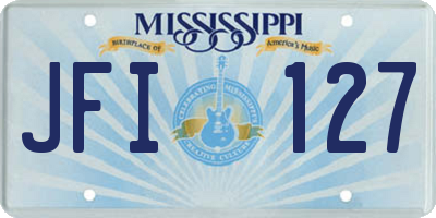MS license plate JFI127