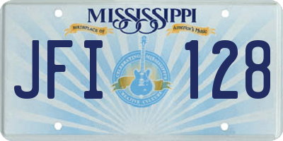 MS license plate JFI128