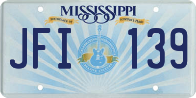MS license plate JFI139
