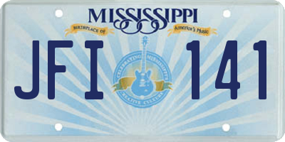 MS license plate JFI141