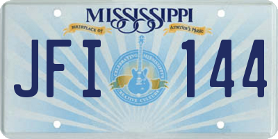 MS license plate JFI144