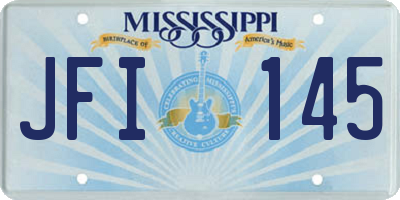 MS license plate JFI145