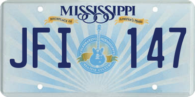 MS license plate JFI147