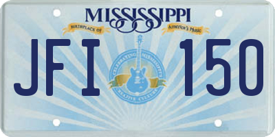 MS license plate JFI150