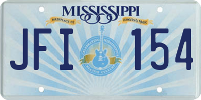 MS license plate JFI154