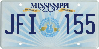 MS license plate JFI155