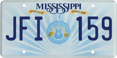 MS license plate JFI159