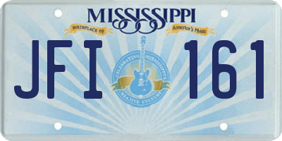 MS license plate JFI161
