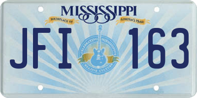 MS license plate JFI163