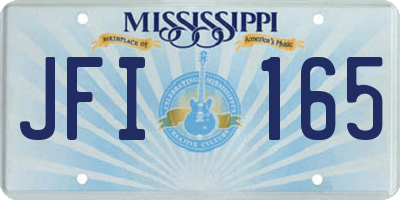 MS license plate JFI165