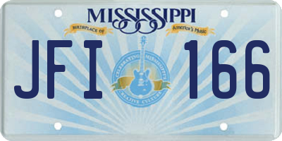 MS license plate JFI166