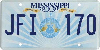 MS license plate JFI170