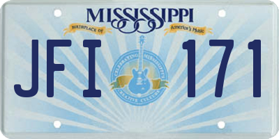 MS license plate JFI171