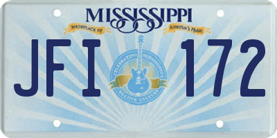 MS license plate JFI172