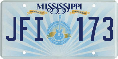MS license plate JFI173