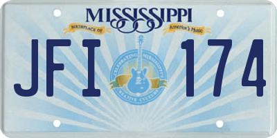 MS license plate JFI174