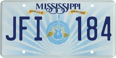MS license plate JFI184