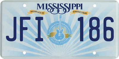 MS license plate JFI186