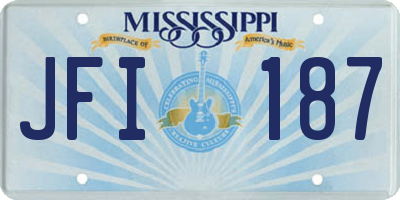 MS license plate JFI187