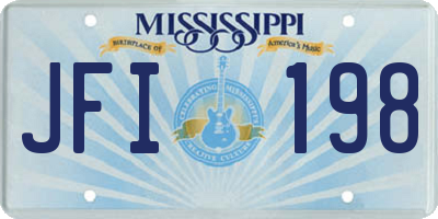 MS license plate JFI198