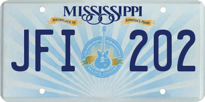 MS license plate JFI202