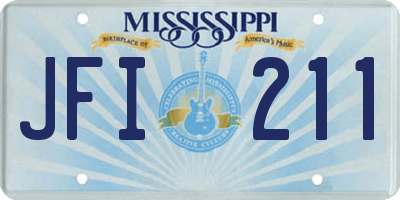 MS license plate JFI211