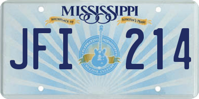 MS license plate JFI214