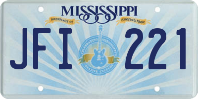 MS license plate JFI221