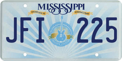 MS license plate JFI225
