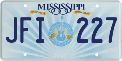 MS license plate JFI227