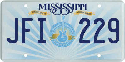 MS license plate JFI229