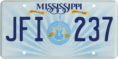 MS license plate JFI237