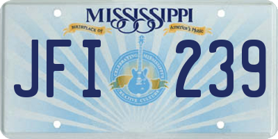 MS license plate JFI239