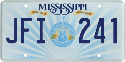 MS license plate JFI241