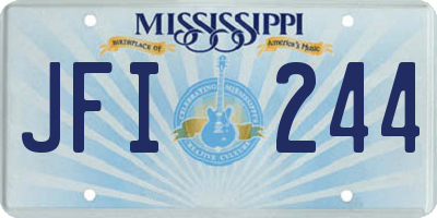 MS license plate JFI244