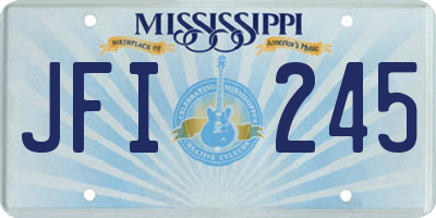 MS license plate JFI245