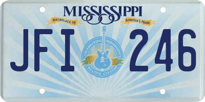 MS license plate JFI246