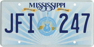 MS license plate JFI247