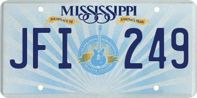 MS license plate JFI249