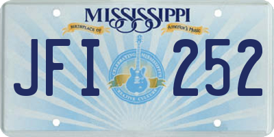 MS license plate JFI252