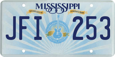 MS license plate JFI253