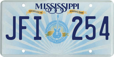 MS license plate JFI254