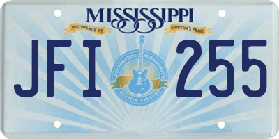MS license plate JFI255