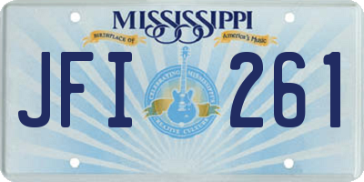MS license plate JFI261