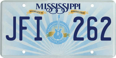 MS license plate JFI262