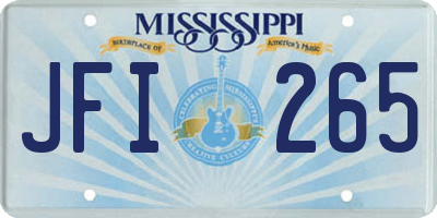 MS license plate JFI265