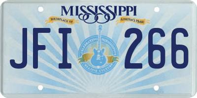 MS license plate JFI266
